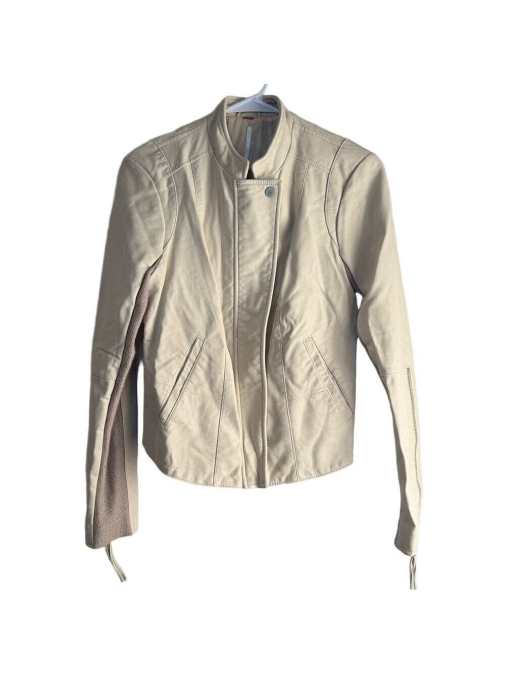 FREE PEOPLE Vegan Leather Moto Jacket Cool & Clean